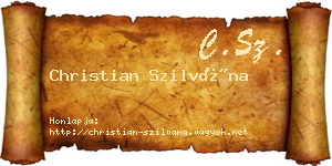 Christian Szilvána névjegykártya